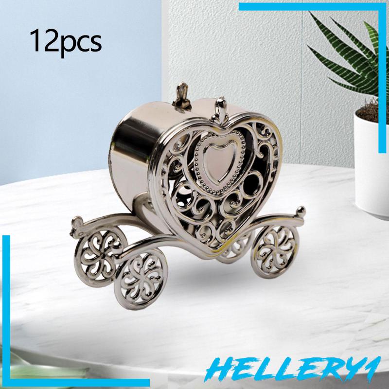 Bộ 12 Hộp Đựng Kẹo Hình Trái Tim Dùng Cho Tiệc Cưới