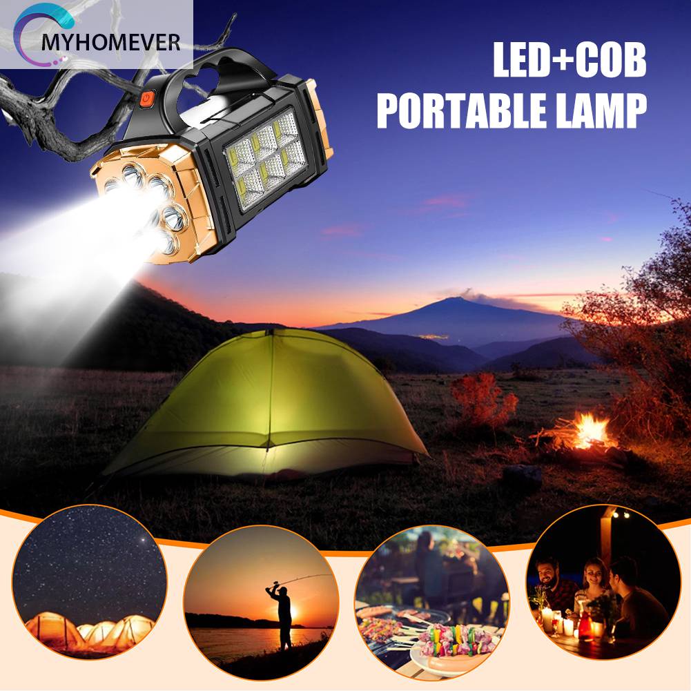 Đèn LED COB 1200mAh IPX4 Chống Thấm Nước Tiện Dụng Khi Đi Cắm Trại