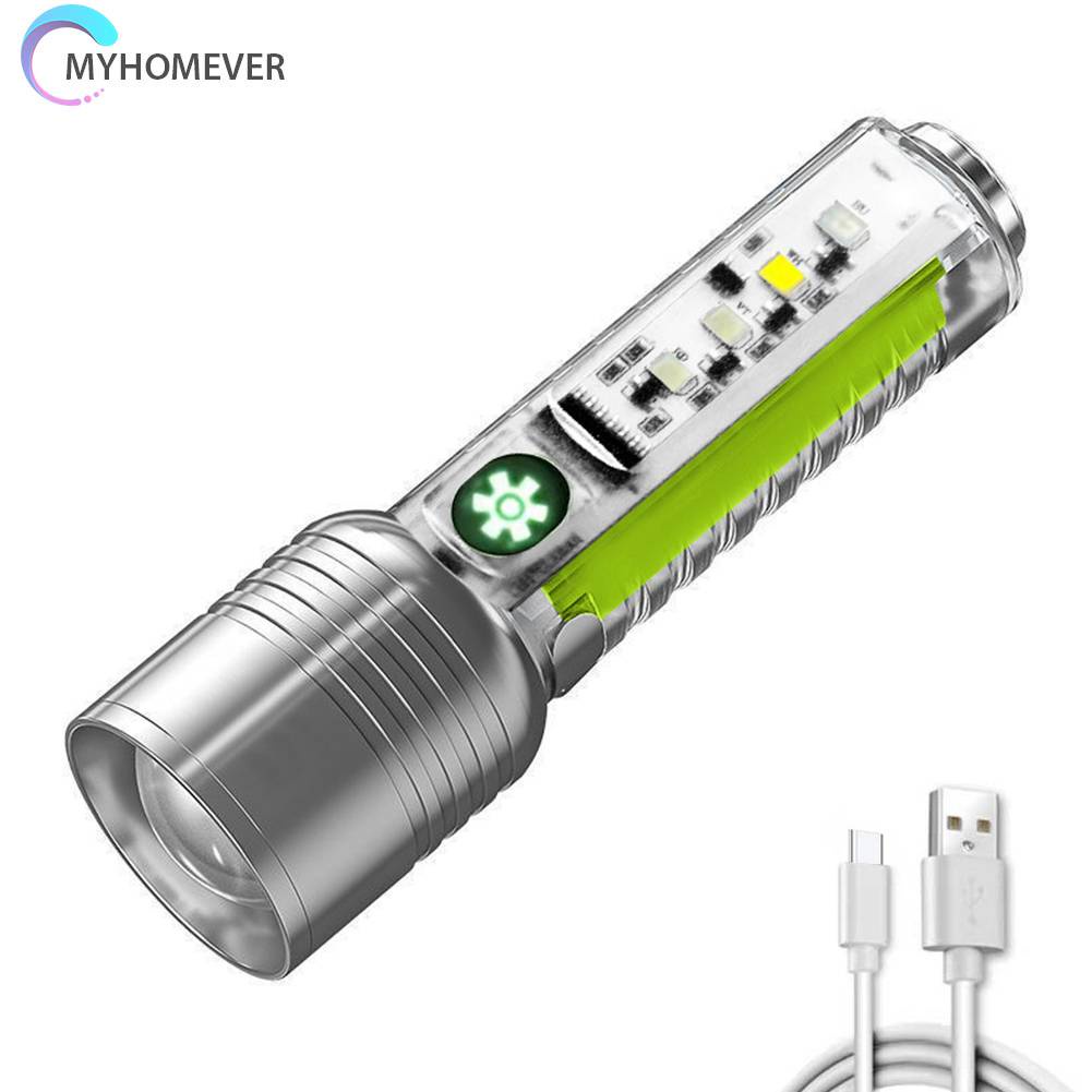 Đèn Pin XHP50 500mAh 800LM Sạc USB Type-C Chống Thấm Nước Tiện Dụng