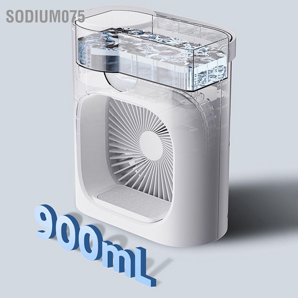 Sodium075 Máy Điều Hòa Mini 900ML 3 Tốc Độ Làm Mát Tiếng Ồn Thấp Không Khí Di Động USB