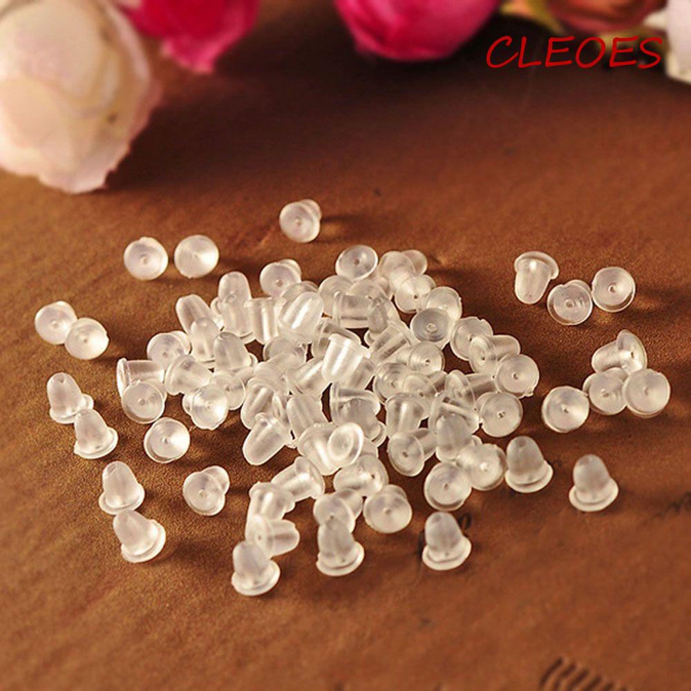 CLEOES Set 600 Nút Chặn Mặt Sau Trang Sức Màu Trong Suốt