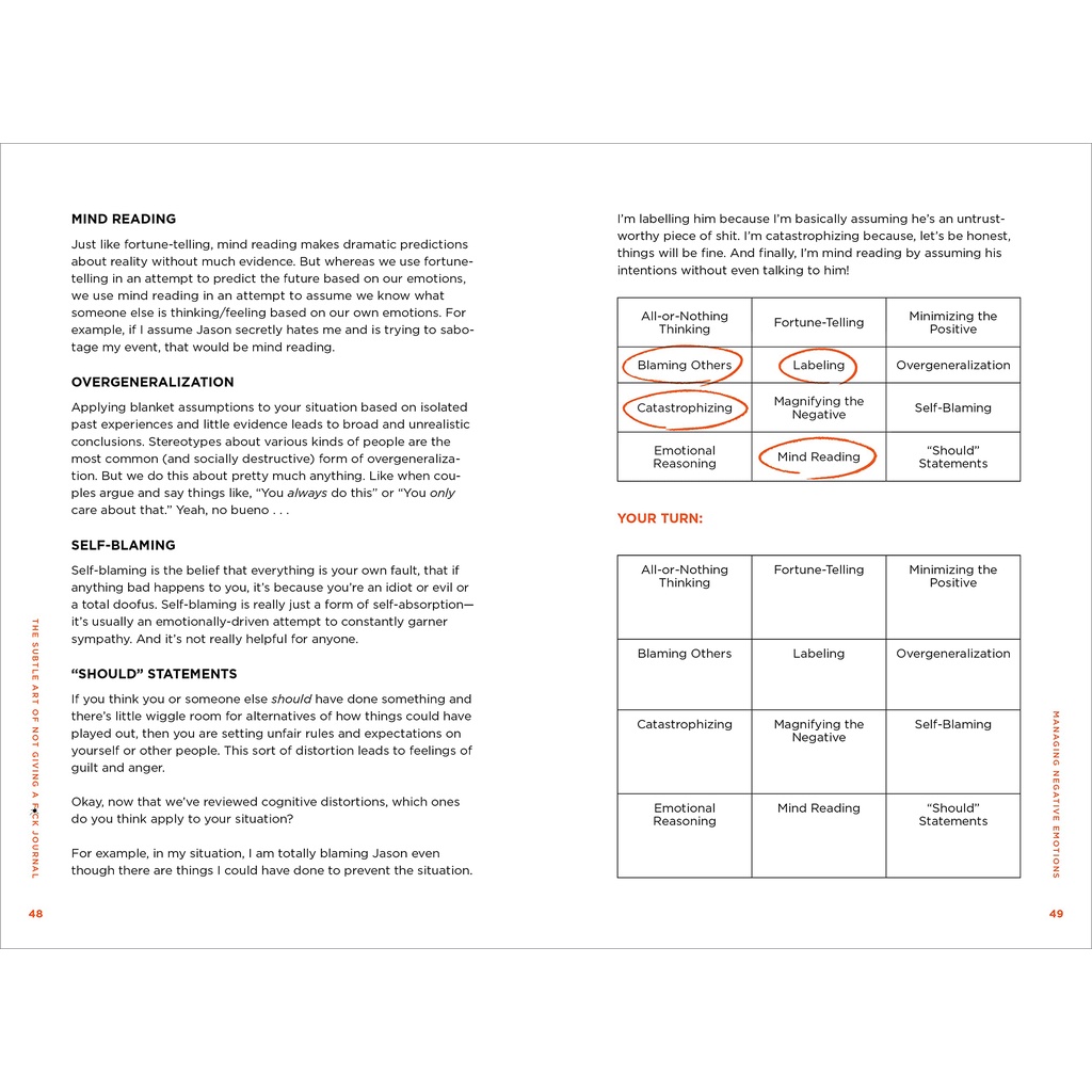 The Subtle Art Of Not Giving A F*ck Journal