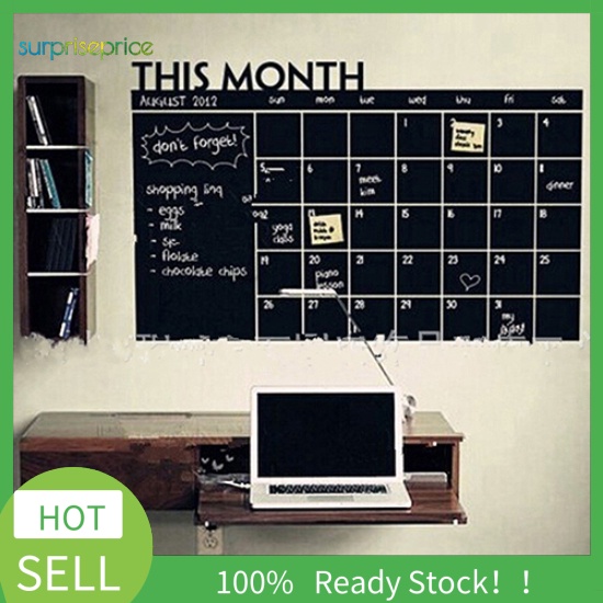 Bảng Đen Dán Tường Ghi Lịch Tháng Trang Trí Nhà Cửa / Văn Phòng