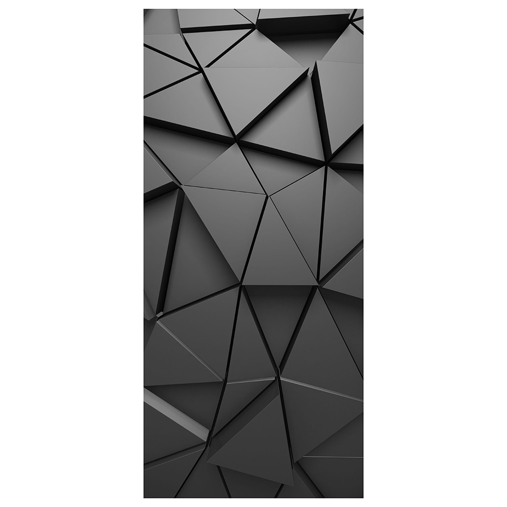 Miếng Dán Trang Trí Tường / Cửa Họa Tiết Hình Học 3D Bằng PVC Chống Thấm Nước Độc Đáo