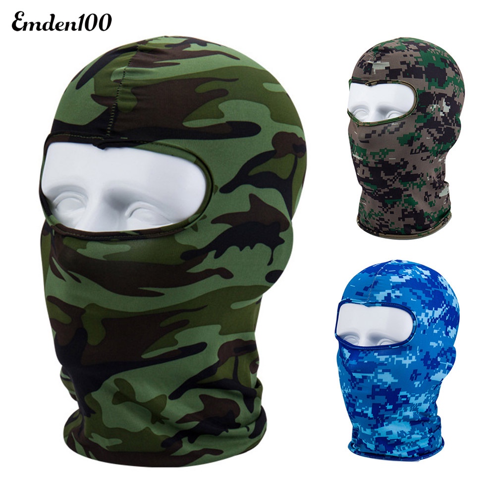 Mũ Che Mặt Chống Gió Thoáng Khí Họa Tiết Rằn Ri Cho Nam Và Nữ