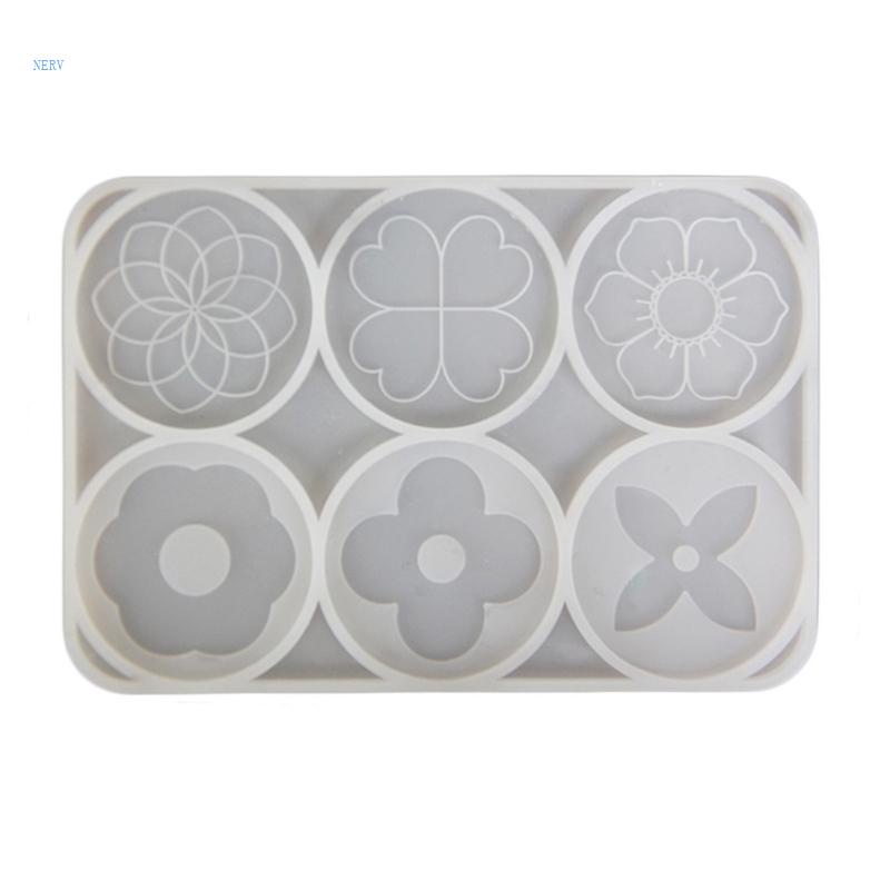 Khuôn Silicon Họa Tiết Hoa 3D Hoạt Hình Làm Trang Sức DIY