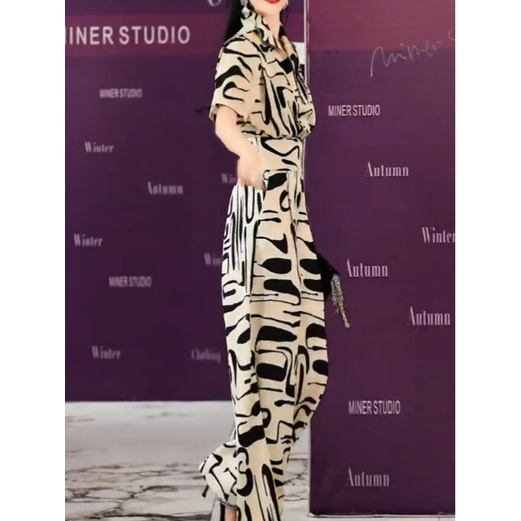 Bộ Áo Sơ Mi Dáng Ôm In Họa Tiết Thời Trang Mùa Hè 2023 Cho Nữ