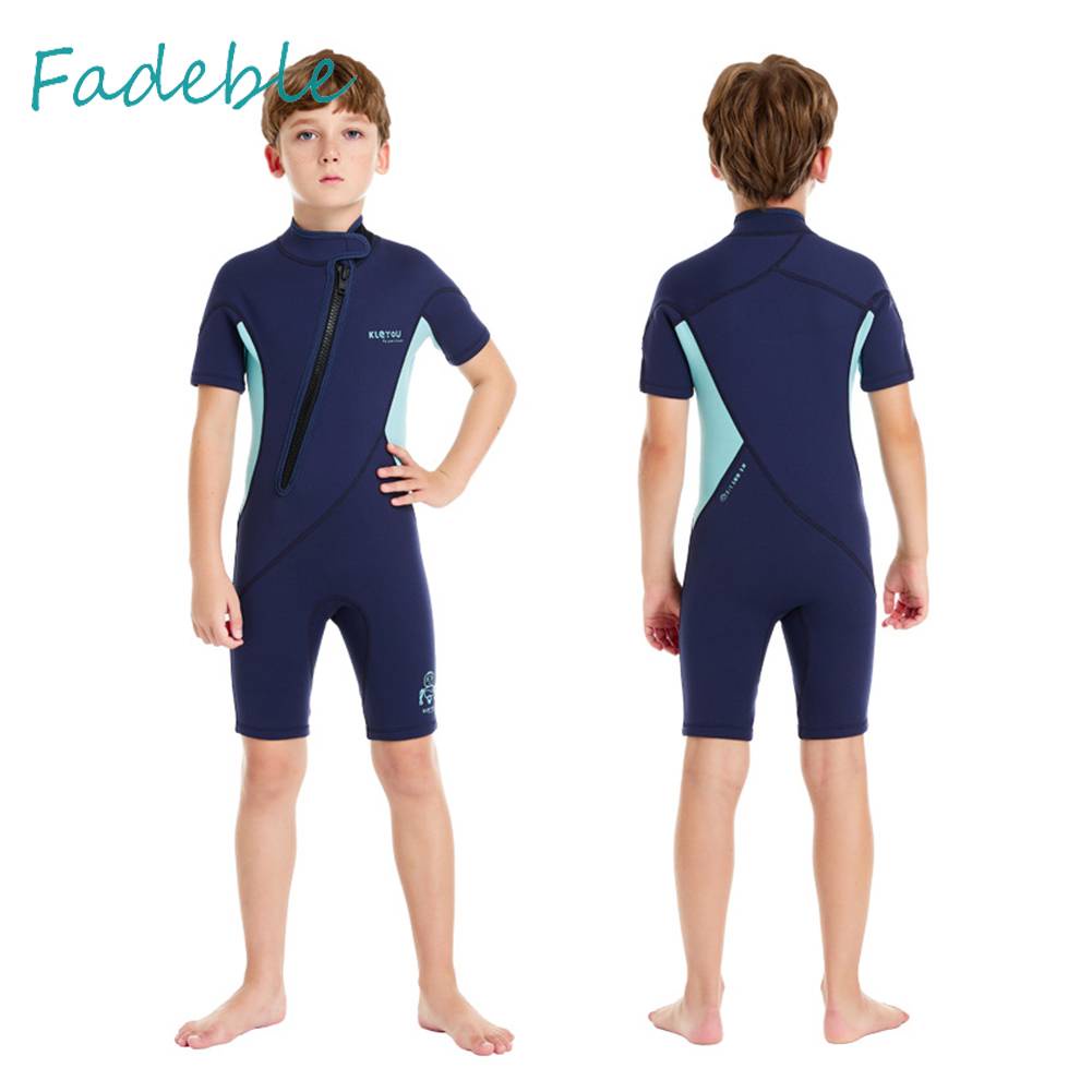 Bộ Đồ Lặn Giữ Ấm Bằng Cao Su Tổng Hợp Có Khóa Kéo Dành Cho Trẻ Em