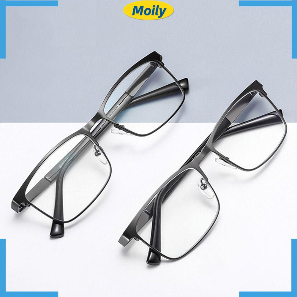 MOILYVN Kính Đọc Sách Gọng Kim Loại Chống Ánh Sáng Xanh Phong Cách Vintage