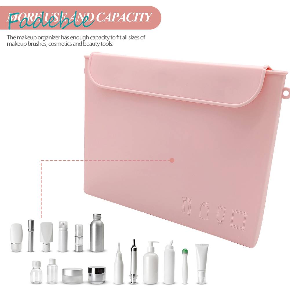 Túi Đựng Mỹ Phẩm Bằng Silicone Gọn Nhẹ Cho Nữ