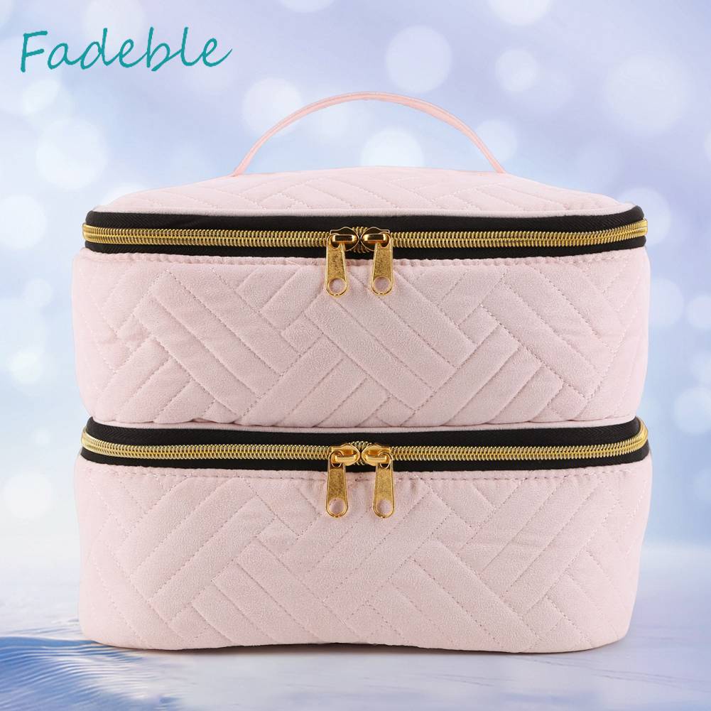 Túi Đựng Mỹ Phẩm Sức Chứa Lớn Có Khóa Kéo Tiện Dụng