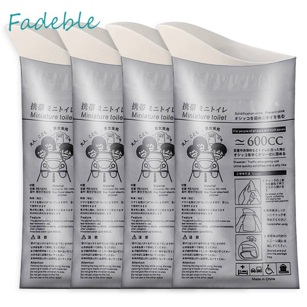 Set 4 Túi Đi Vệ Sinh Khẩn Cấp Sử Dụng Một Lần Cho Nam Và Nữ