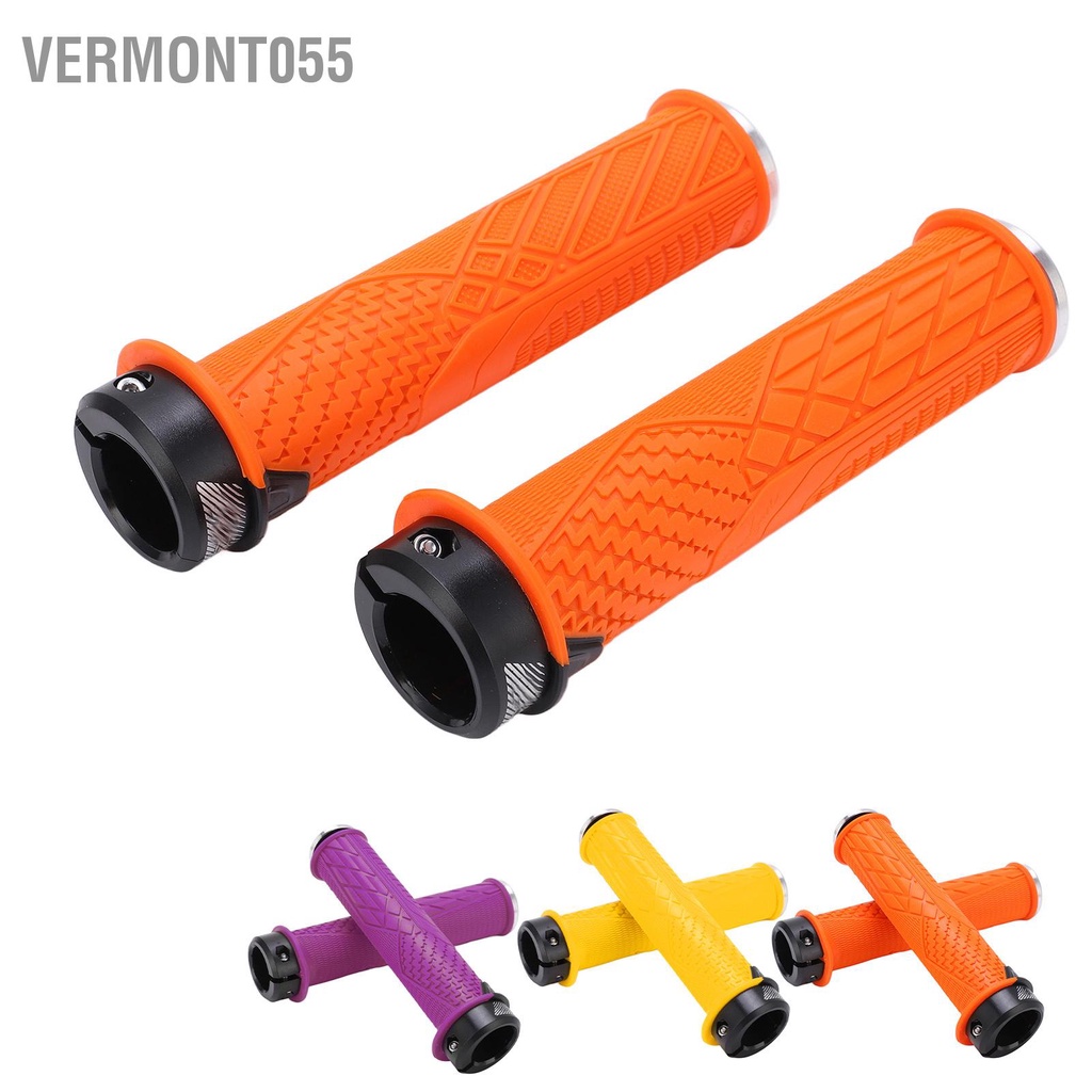 Vermont055 2 Chiếc ENLEE Tay Lái Xe Đạp Cầm Thoải Mái Cao Su TPR Khóa MTB