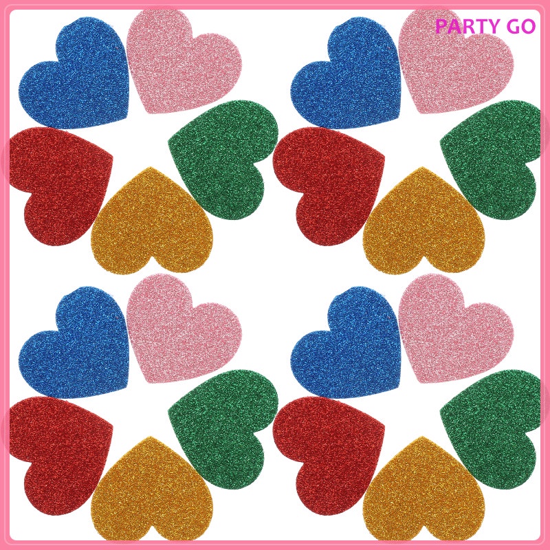 Bộ 15 Miếng Dán Hình Trái Tim Bằng Xốp Dùng Trang Trí DIY