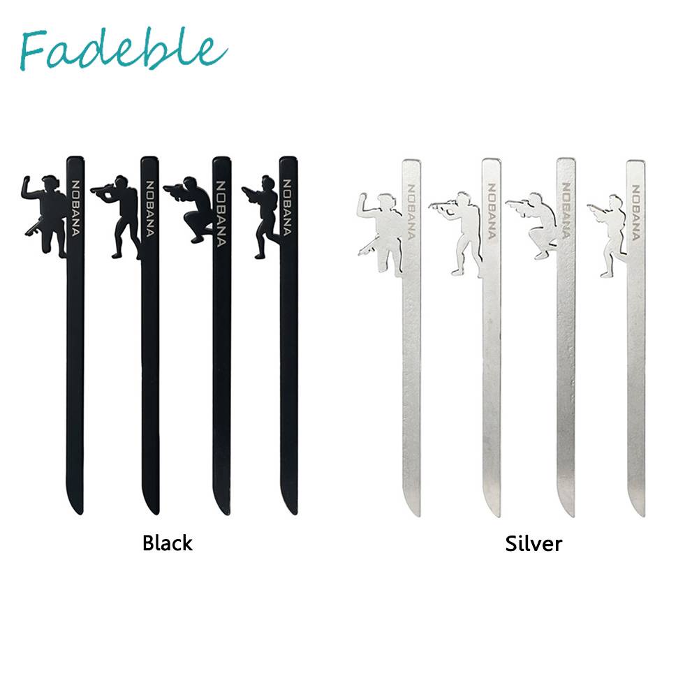 Set 4 Cọc Giăng Lều Trại Bằng Thép Không Gỉ