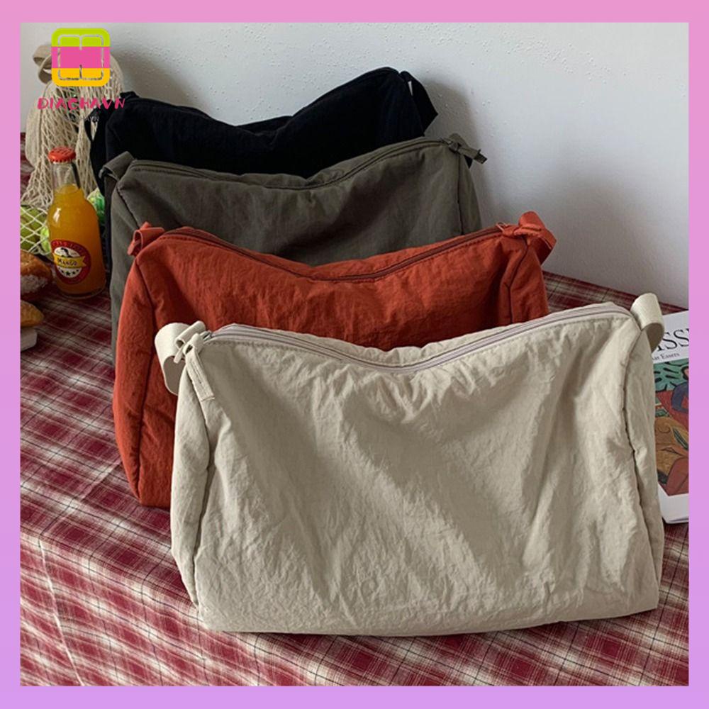 DIACHAVN Túi Đeo Chéo Bằng Nylon Mềm Cỡ Lớn Đa Năng Tiện Dụng