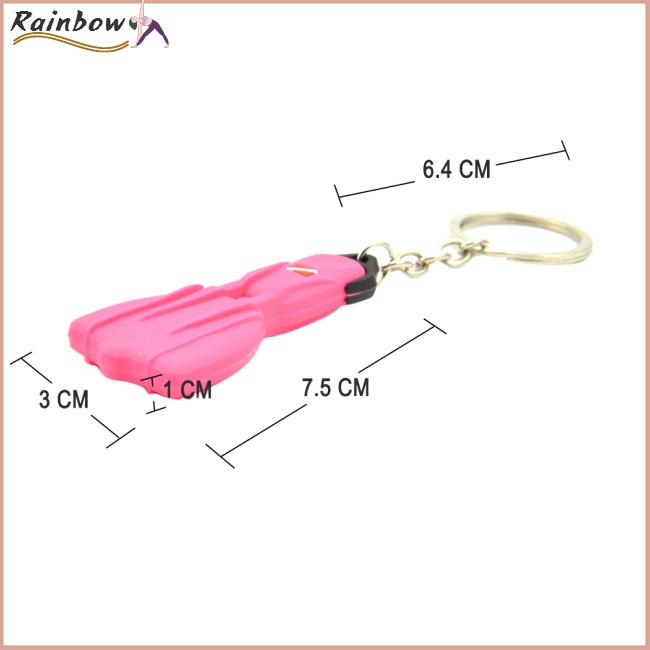 Móc Khóa Hình Vây Lặn Mini Có Dây Kéo + Giá Đỡ Tiện Dụng