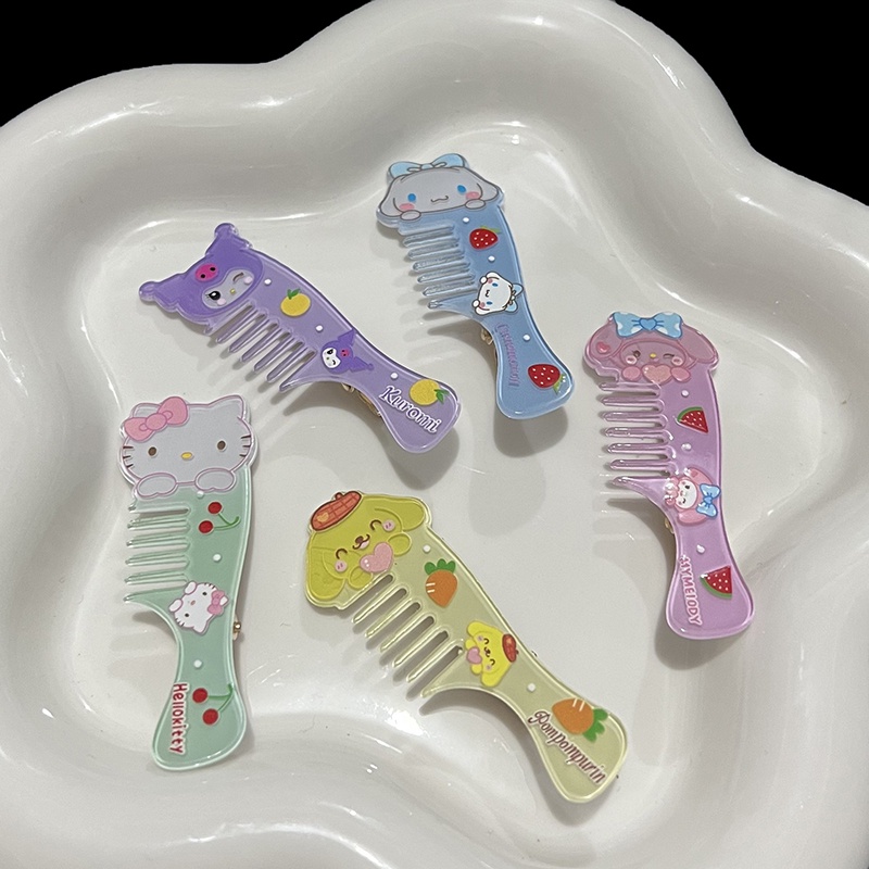 SANRIO Kẹp Tóc Hình Kuromi Hoạt Hình Dễ Thương Cho Nữ