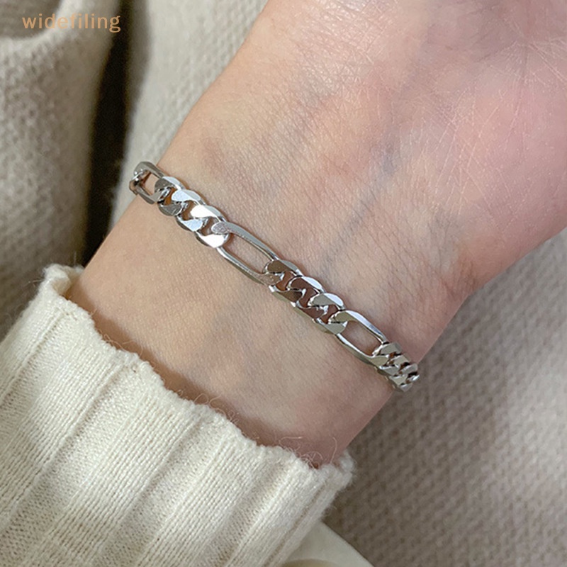 Vòng Tay May Mắn Bản Rộng Màu Bạc Lấp Lánh Thời Trang Có Thể Điều Chỉnh Cho Nữ