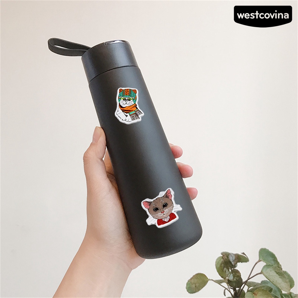 [WSTN]✎Bộ 50 Miếng Dán Chống Thấm Nước Họa Tiết Hoạt Hình Dễ Thương Độc Đáo Trang Trí Tủ Lạnh / Scooter DIY