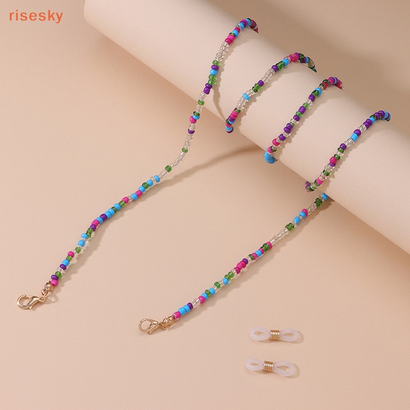 Dây Đeo Mắt Kính Dạng Chuỗi Hạt Nhiều Màu Chống Trượt Cho Nữ