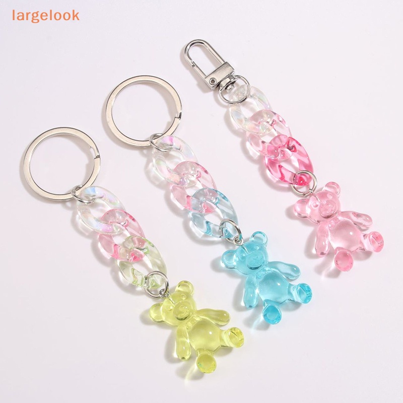 Móc Chìa Khóa Hình Gấu Nhiều Màu Sắc Dễ Thương Cho Nữ