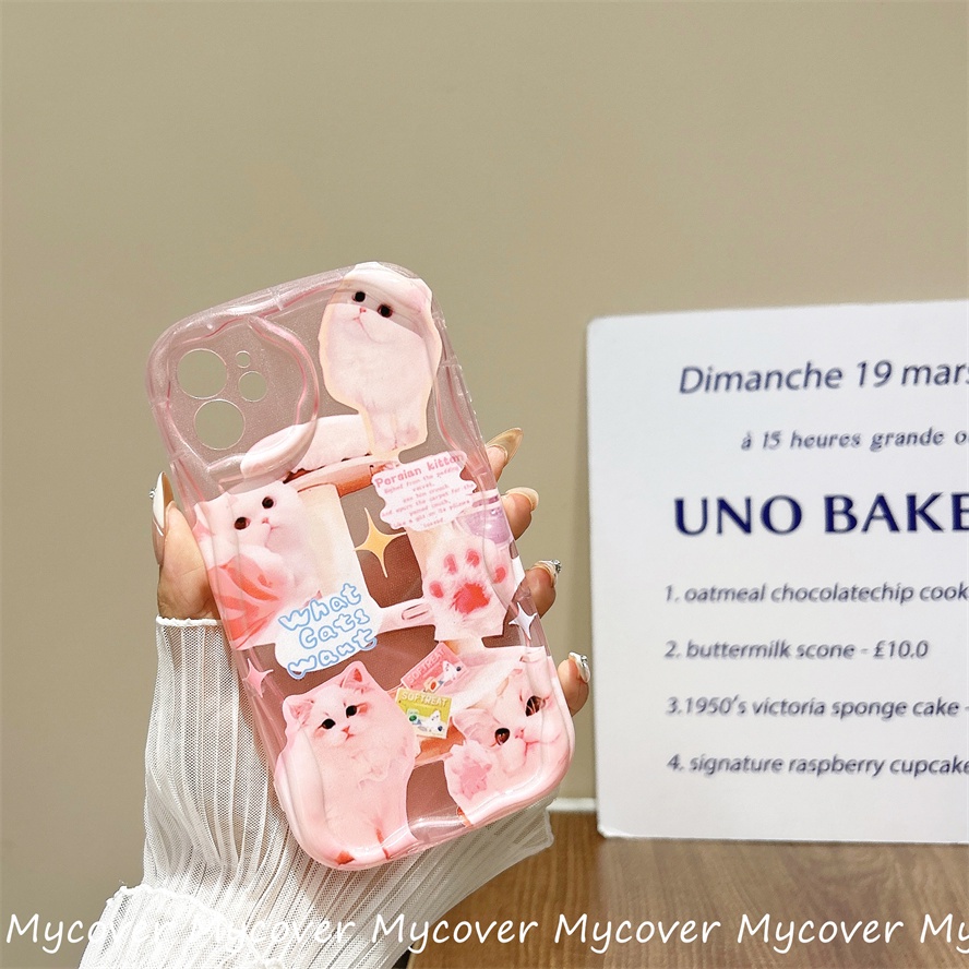 Ốp Điện Thoại Silicon Mềm Trong Suốt In Hình Mèo Dễ Thương Cho iPhone 11 13 12 14 Pro Max X XR Xs Max 6 7 8 Plus