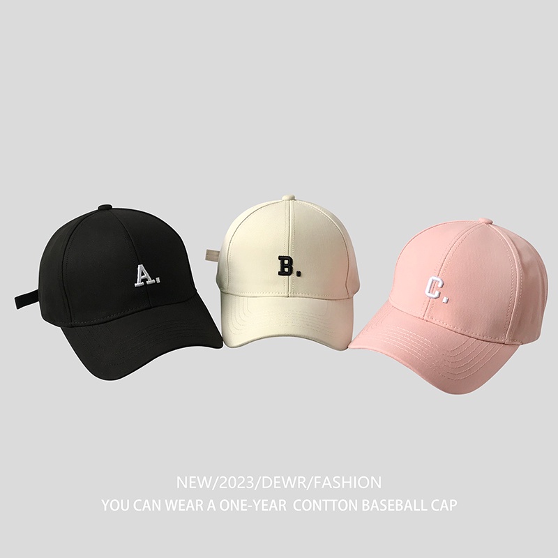 Mũ Lưỡi Trai Cứng Thêu Chữ Phong Cách Hàn Quốc Thời Trang Xuân Hè Cho Nữ