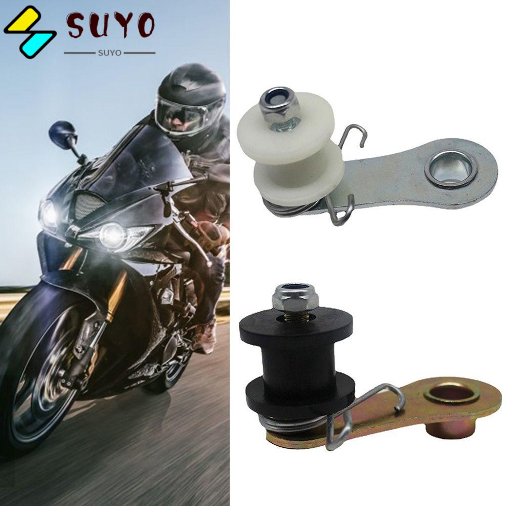 SUYO Bánh Xe Xích Kéo Bằng Nhựa Và Kim Loại Có Lò Xo Màu Trắng Đen Thông Dụng Cho ATV 110CC / 125CC / 140CC
