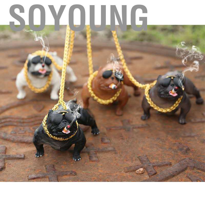 Soyoung Dog Figurine Resin Simulated Exquisite Cute Statue Car Interior Decoration Dashboard Ornament