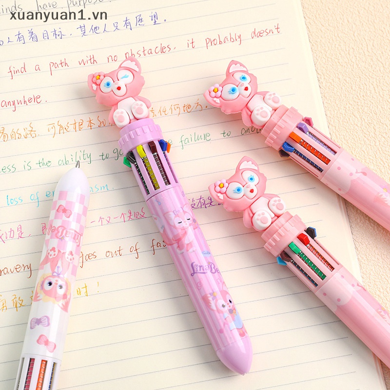 Bút Bi Ngòi 0.7mm 10 Màu Họa Tiết Hoạt Hình Xinh Xắn