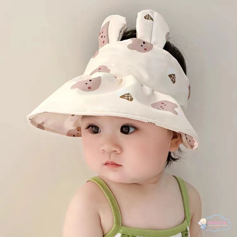 Mũ Cotton Cao Cấp Thiết Kế Tai Nhỏ Ba Chiều Dễ Thương Bảo Vệ Chống Nắng Chất Lượng Cao Cho Bé