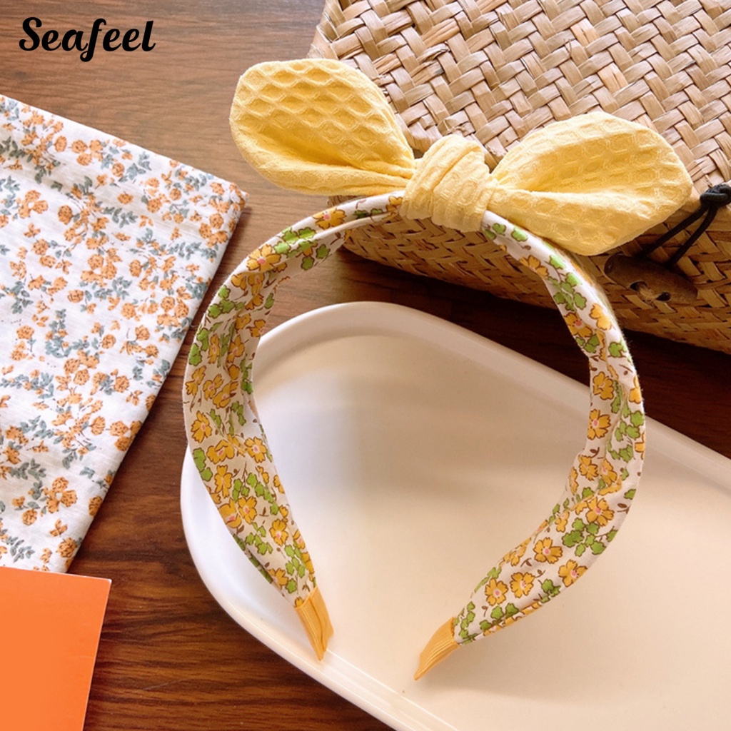 Băng Đô Cài Tóc Bản Rộng Chống Trượt Màu Sắc Tương Phản Cho Nữ