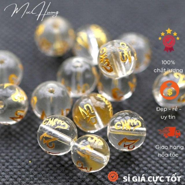 Hạt T. A trắng khắc chữ làm handmade DIY - MH564