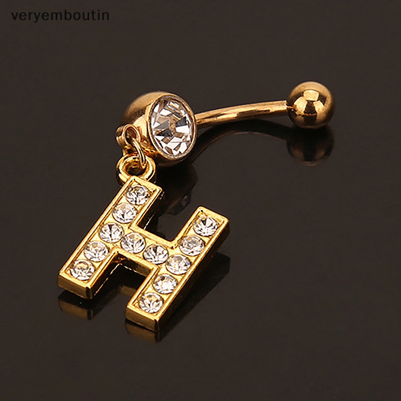 Khuyên Rốn Thép Không Gỉ Hình 26 Chữ Cái A Đến Z