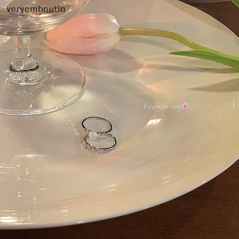 Nhẫn Hở Hình Nơ / Bông Hoa Màu Sắc Ngọt Ngào Đính Đá Zircon Lấp Lánh Tùy Chỉnh Thời Trang Cho Nữ