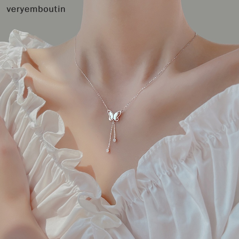 Vòng cổ Mặt Hình Bướm Lấp Lánh Thời Trang Cho Nữ