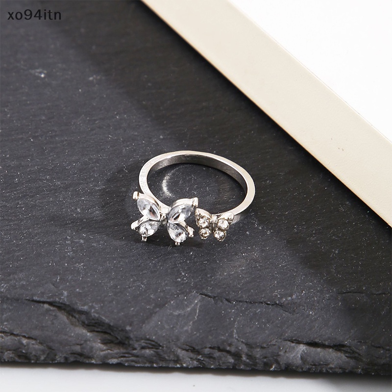 Nhẫn Hợp Kim Hình Bướm Lấp Lánh Thời Trang Hàn Quốc Cho Nữ