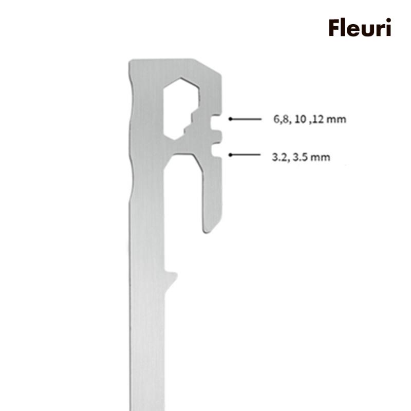 Bộ 6 Cọc Dựng Lều 25cm Đầu Phẳng Đa Năng Kèm Móc Tiện Dụng Mang Theo Cắm Trại / Tuyết