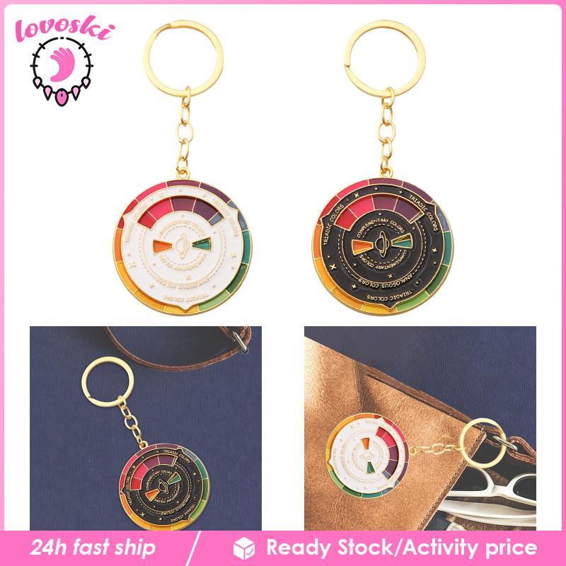 Móc Khóa Hình Bánh Xe Tráng Men 5cm Nhiều Màu Sắc Thời Trang