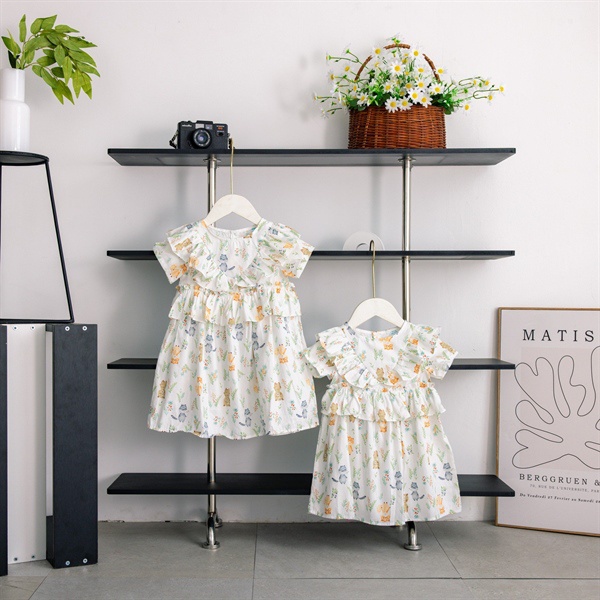 Váy babydoll phối màu lạ mắt 5179