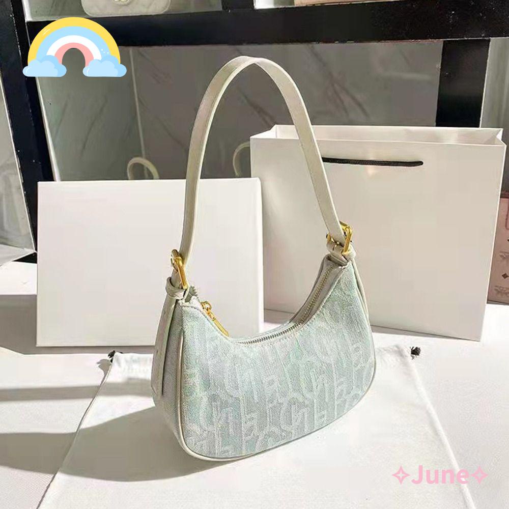 JUNE Túi Đeo Chéo Chất Liệu Denim Thời Trang Mùa Hè