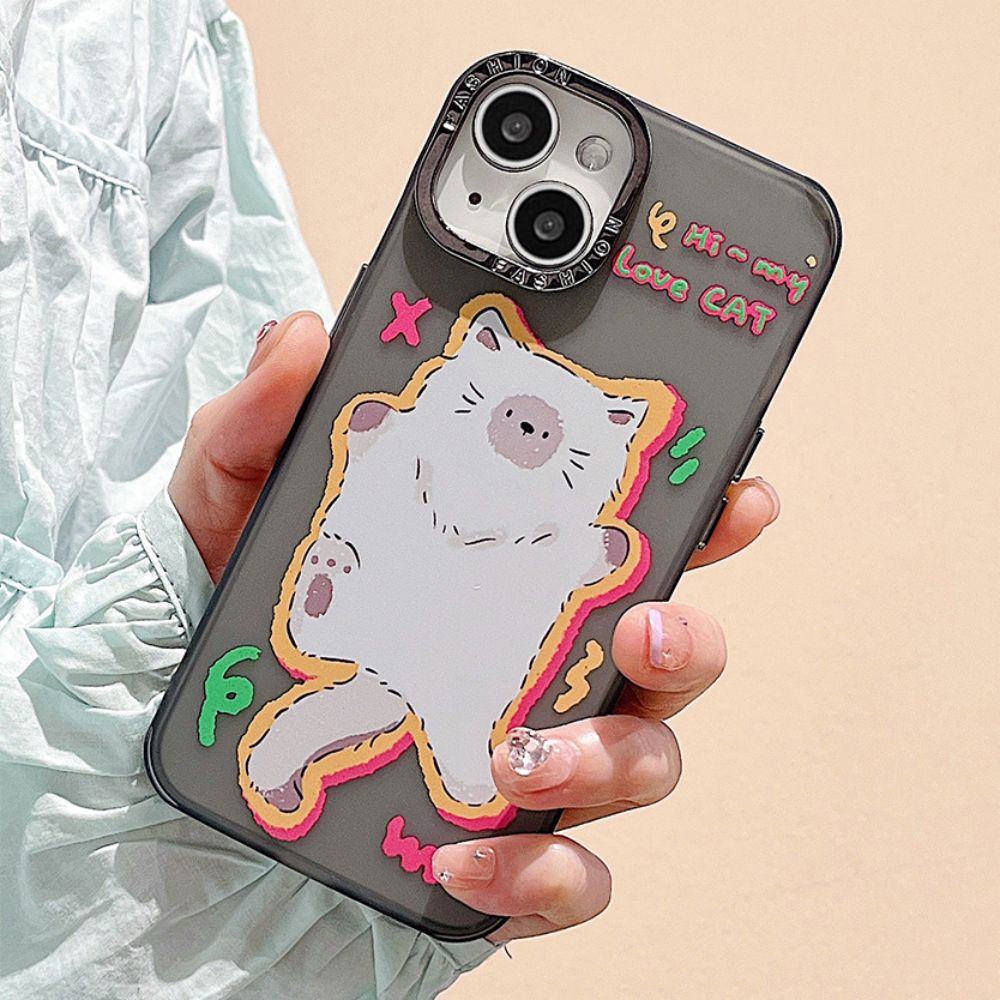 Ốp Điện Thoại TPU Mềm Chống Dấu Vân Tay Chống Rơi In Hình Cún / Mèo Mạ Điện Thời Trang Cho IPhone 14 13 12 11 Pro Max X XR 8 7 Plus