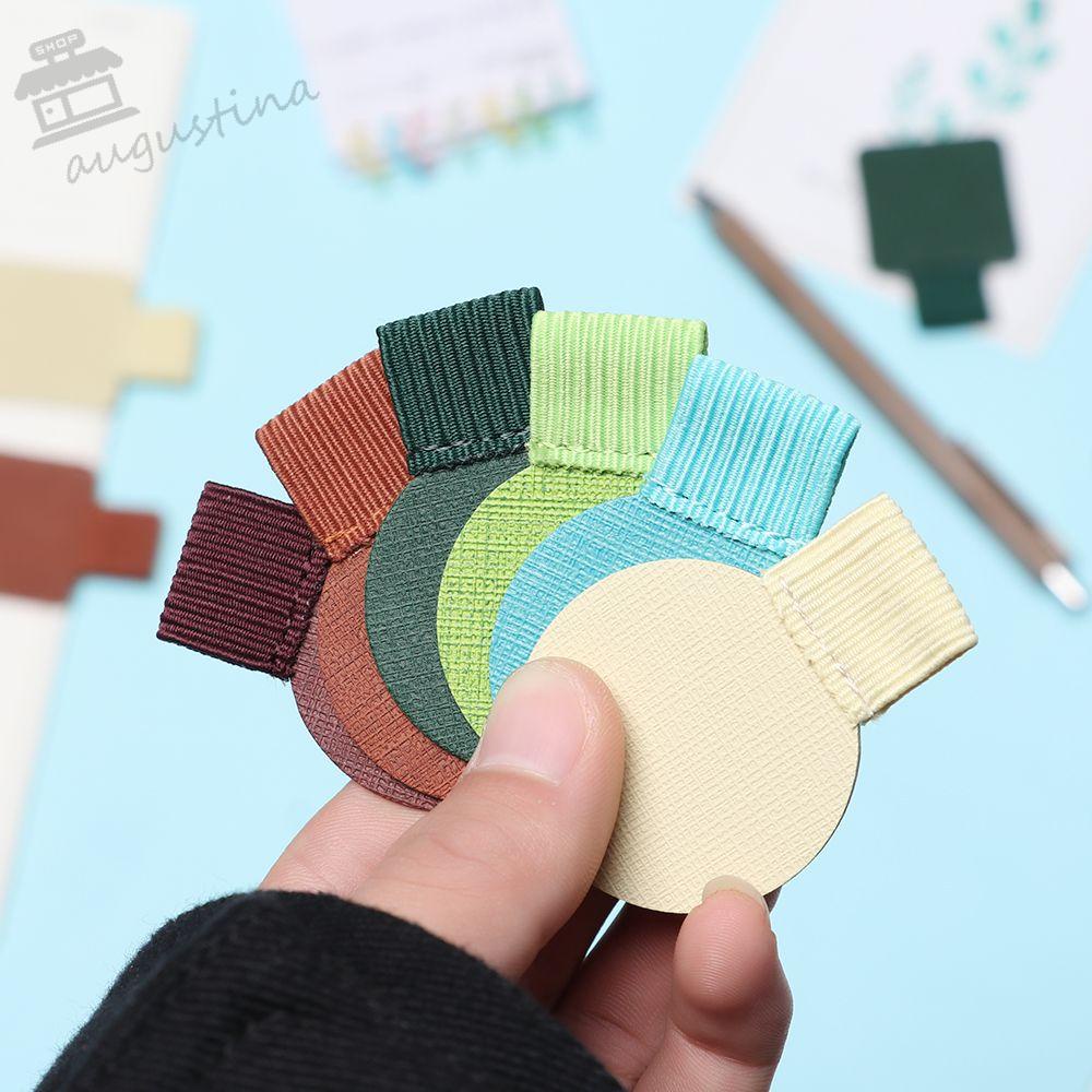 AUGUSTINA Kẹp Bút Da PU Tự Dính Tiện Dụng Cho Văn Phòng