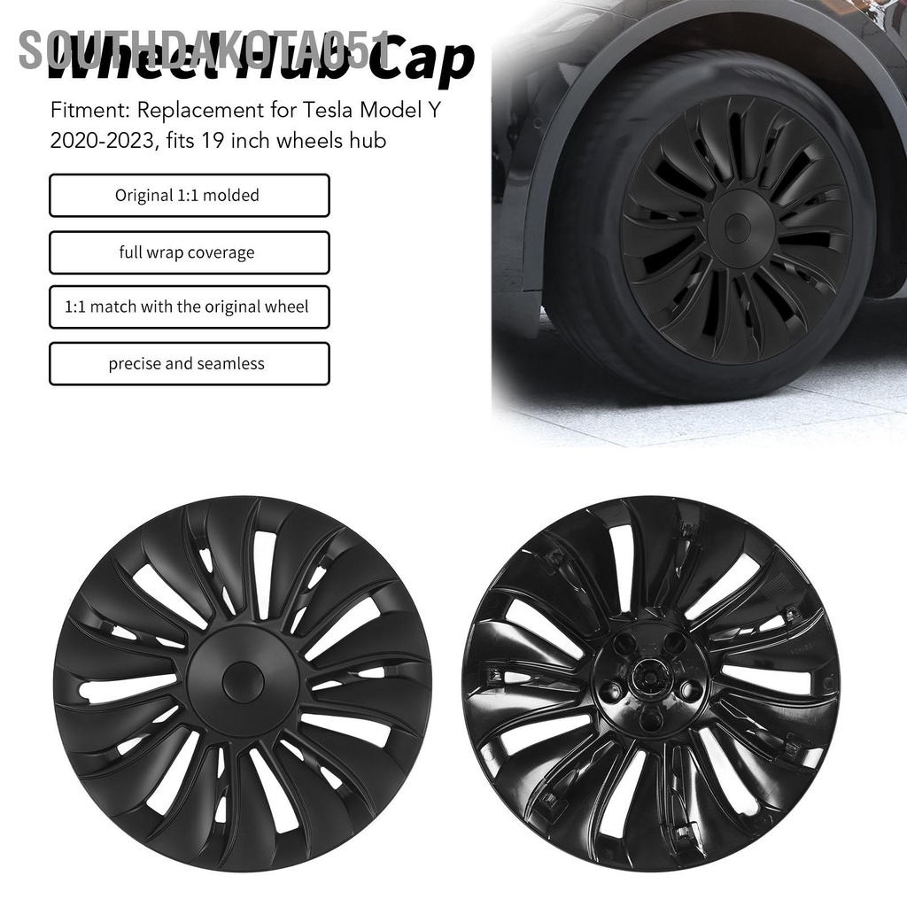 Southdakota051 4 19in Bánh Xe Trung Tâm Nắp Đen Mờ Full Bọc Thể Thao Thay Thế Cho Mẫu Tesla Model Y 2020 Đến 2023