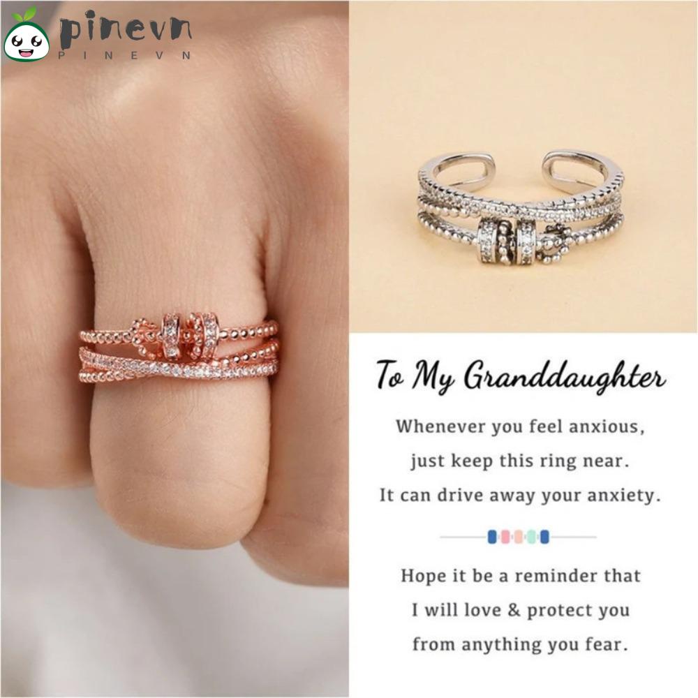 PINEVN Set 3 Nhẫn Đeo Tay Có Thể Điều Chỉnh Kích Cỡ