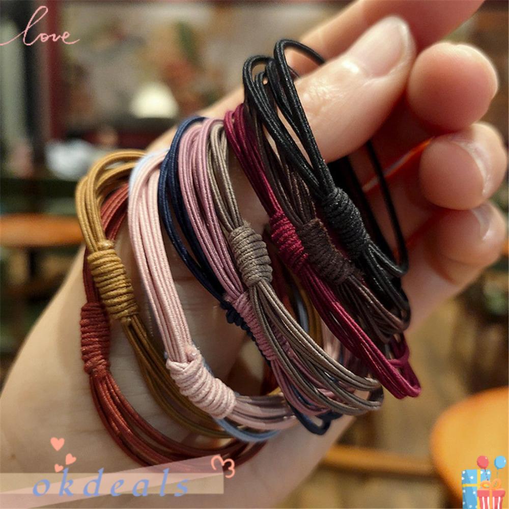 OKDEALS Dây Buộc Tóc 4 Trong 1 Màu Sắc Ngẫu Nhiên