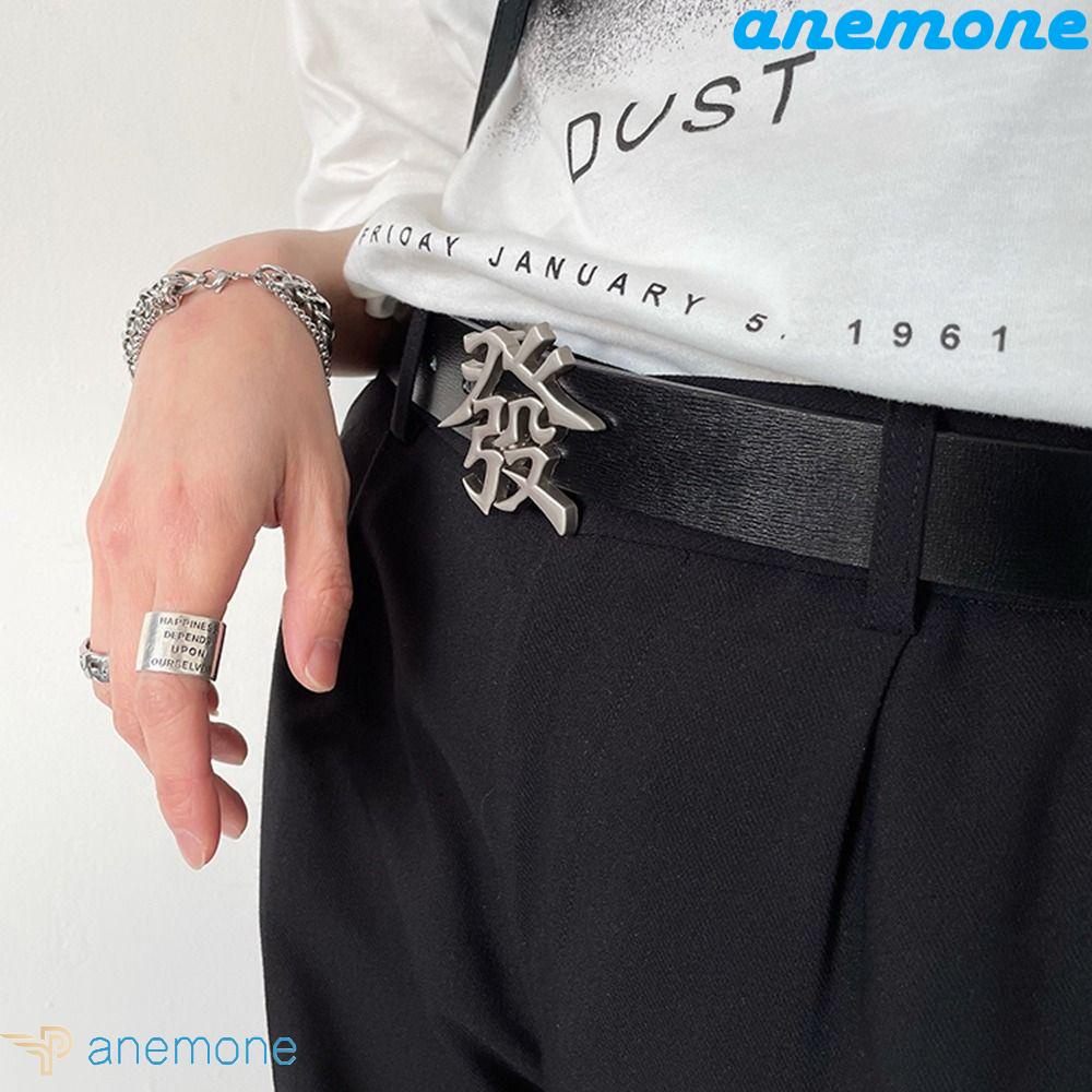 ANEMONE Thắt Lưng Da PU Có Khóa Kim Loại Phong Cách Trung Hoa Cổ Điển Cho Nữ