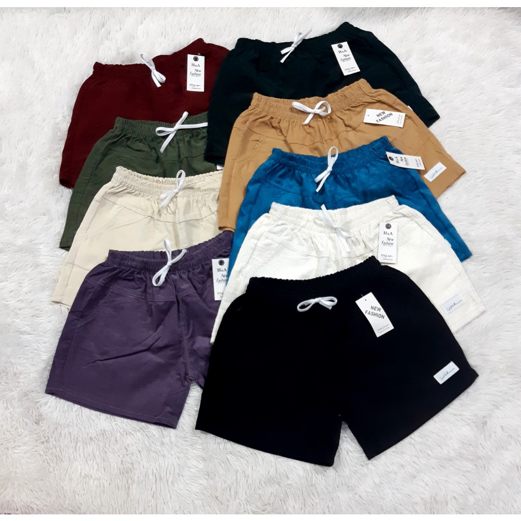 Quần đùi kaki nhung lưng thun cho nữ 💥CÓ SIZE ĐẠI 💥