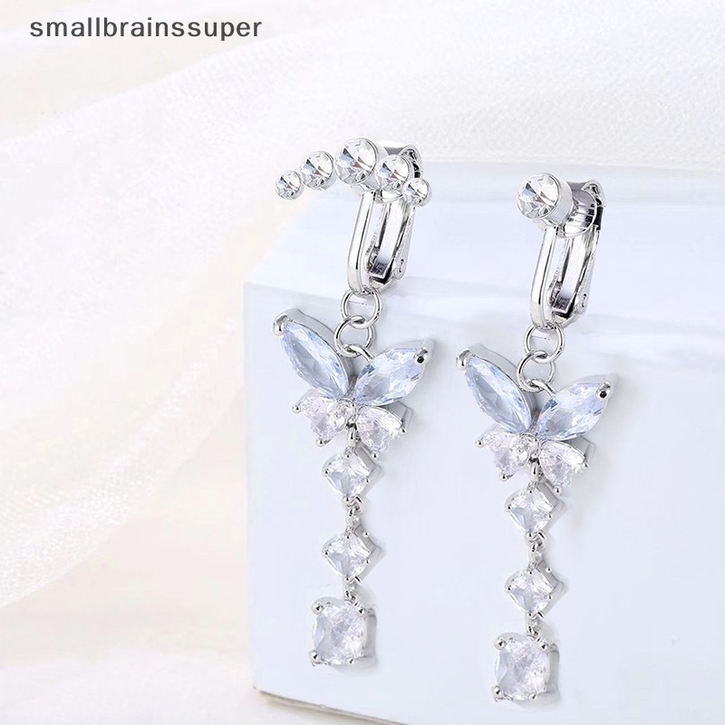 Smallbrainssuper Khuyên Rốn Giả Kẹp Rốn Hình Bướm Đính Đá Zircon SBS